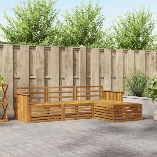 Комплект дивани за открито Естествен 249,5 x 162,5 x 73 см