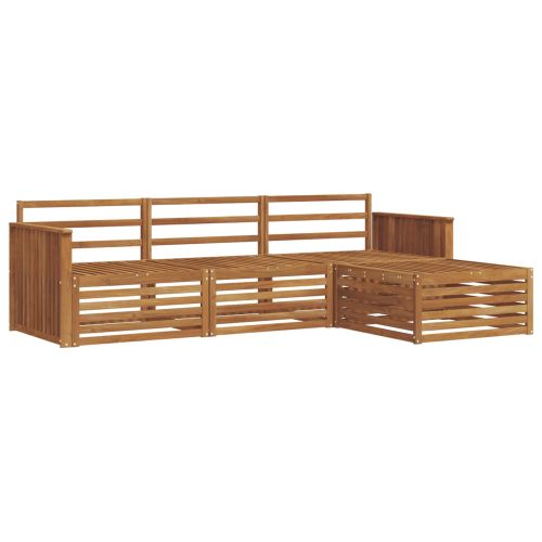 Комплект дивани за открито Естествен 249,5 x 162,5 x 73 см