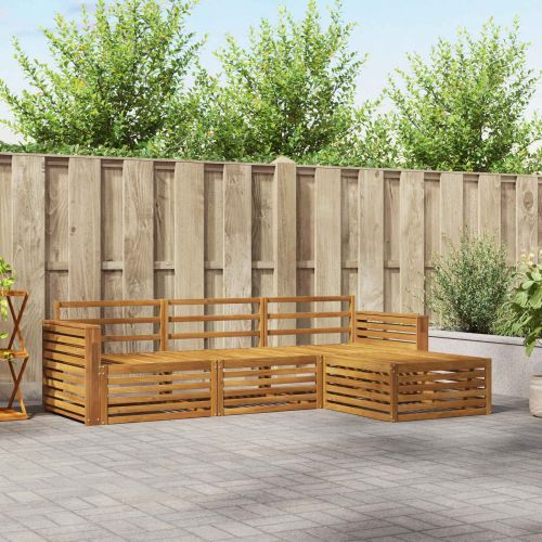 Комплект дивани за открито Естествен 257,5 x 162,5 x 73 см