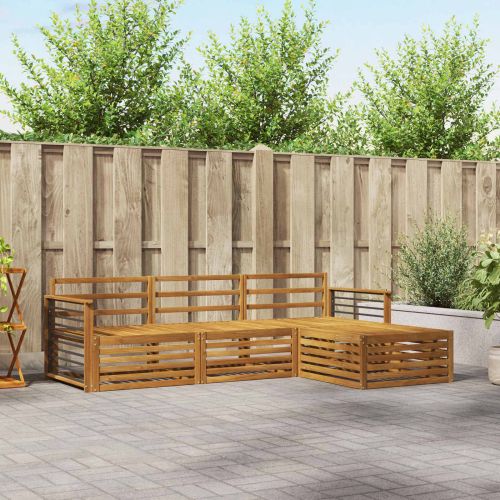 Комплект дивани за открито Естествен 249,5 x 162,5 x 73 см