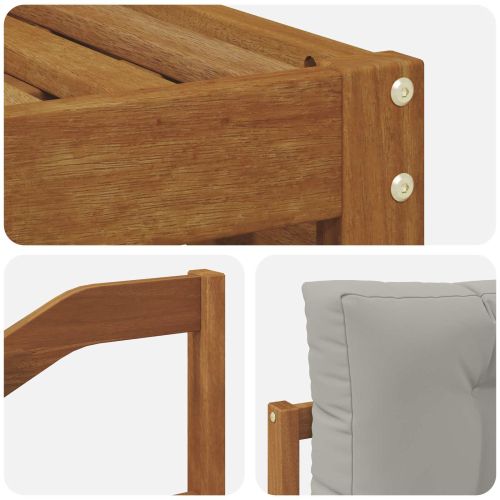 Комплект дивани за открито 5 pcs Естествено и светло сиво