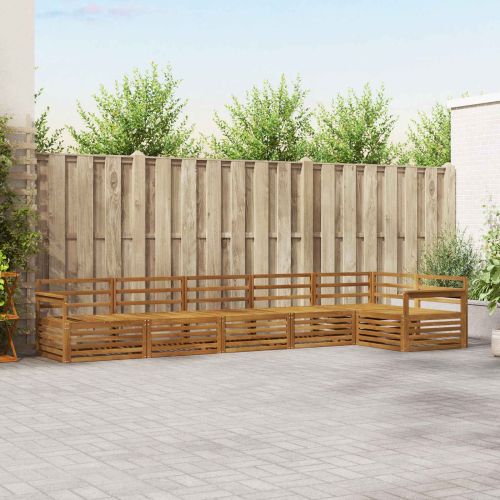 Комплект дивани за открито 6 pcs Естествен