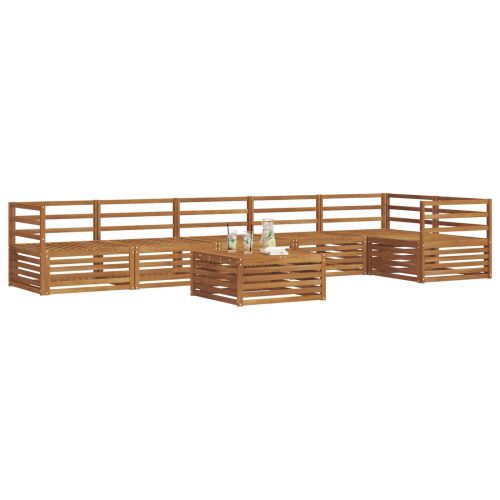 Комплект дивани за открито 7 pcs Естествен