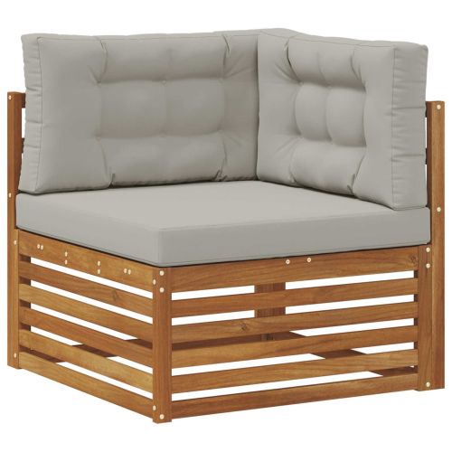 Комплект дивани за открито 7 pcs Естествено и светло сиво