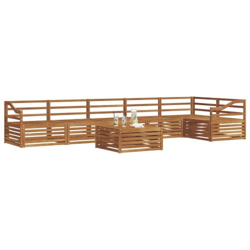 Комплект дивани за открито 7 pcs Естествен