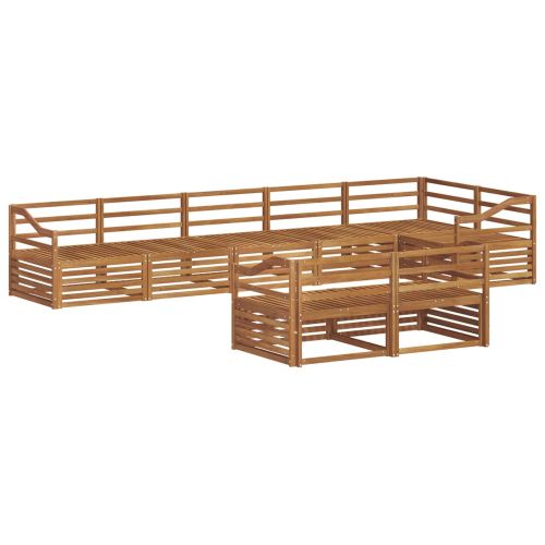 Комплект дивани за открито 8 pcs Естествен