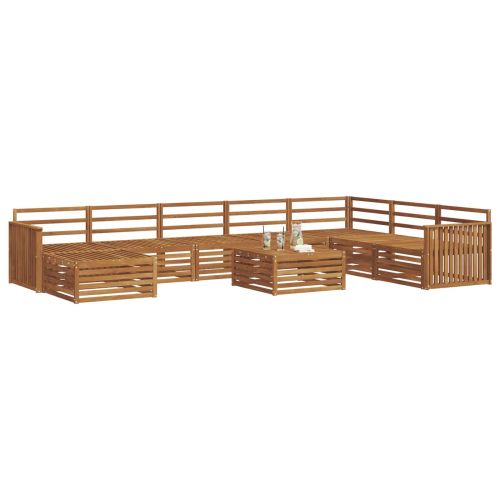 Комплект дивани за открито 9 pcs Естествен