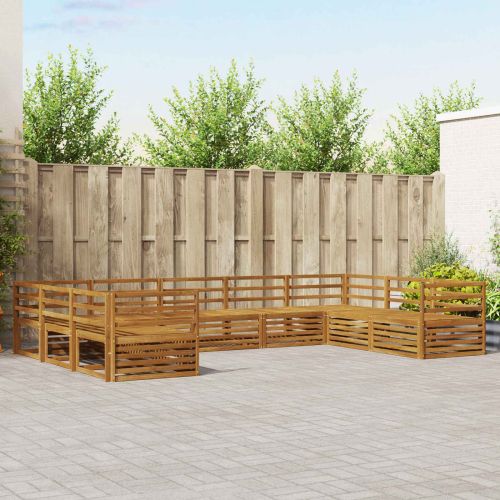 Комплект дивани за открито 9 pcs Естествен