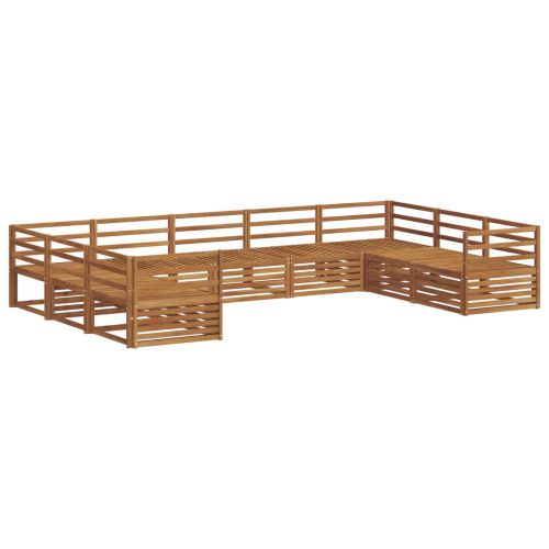 Комплект дивани за открито 9 pcs Естествен