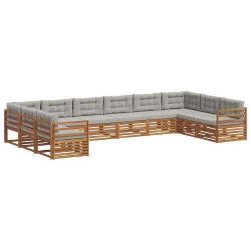 Комплекти дивани с възглавница 5 pcs Естествено и светло сиво