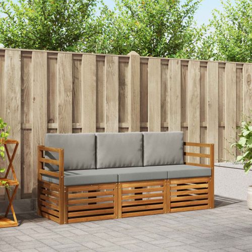 Комплекти дивани с възглавница 3 pcs Естествено и светло сиво