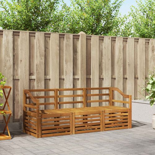 Комплекти дивани 3 pcs Естествен Солидно акациево дърво