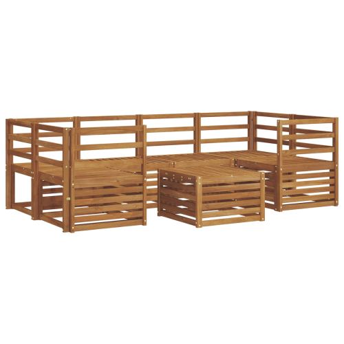 Комплект дивани за открито 7 pcs Естествен