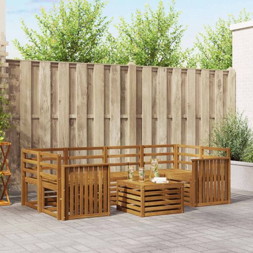 Комплект дивани за открито 7 pcs Естествен