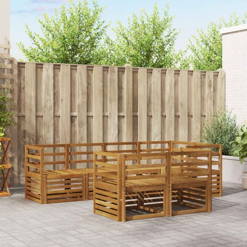 Комплект секционен диван 7 pcs Естествен