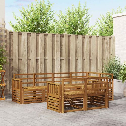 Комплект секционен диван 7 pcs Естествен