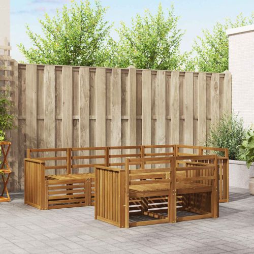 Комплект секционен диван 7 pcs Естествен