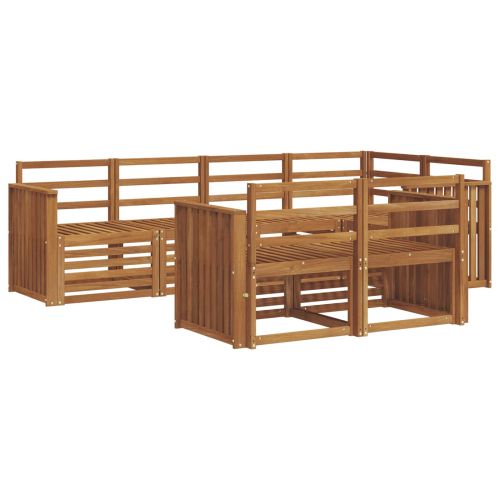 Комплект секционен диван 7 pcs Естествен