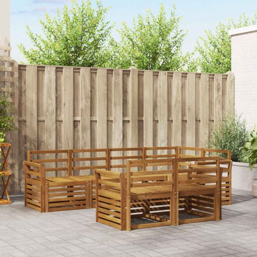 Комплект секционен диван 7 pcs Естествен