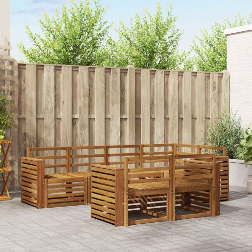 Комплект секционен диван 7 pcs Естествен