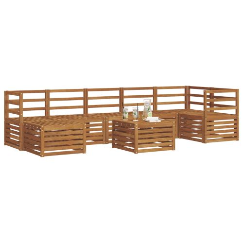 Комплект дивани за открито 8 pcs Естествен