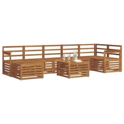 Комплект дивани за открито 8 pcs Естествен