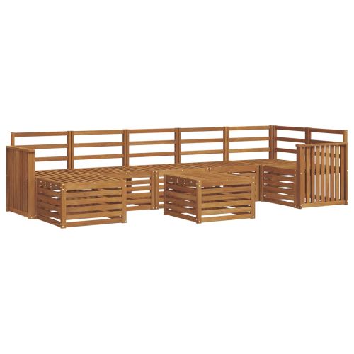 Комплект дивани за открито 8 pcs Естествен
