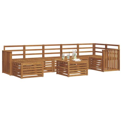 Комплект дивани за открито 8 pcs Естествен
