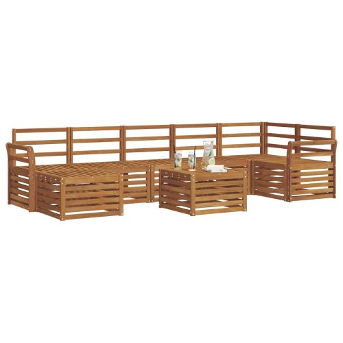 Комплект дивани за открито 8 pcs Естествен