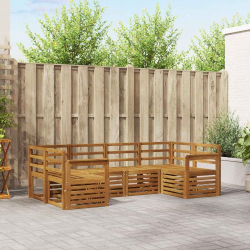 Комплект секционен диван 6 pcs Естествен