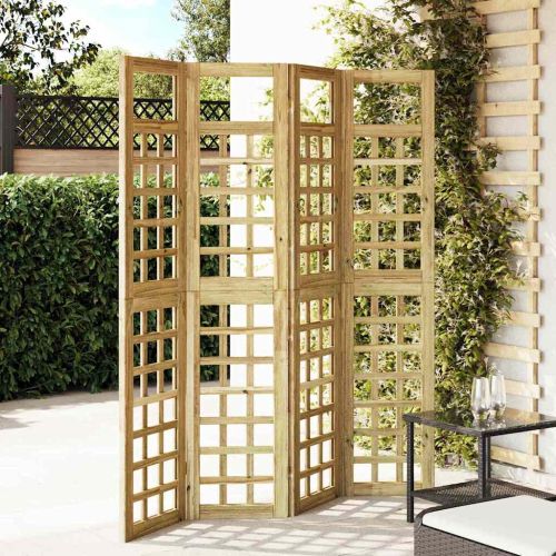 Екран за уединение Меден кафяв 160 x 180 cm Солиден бор