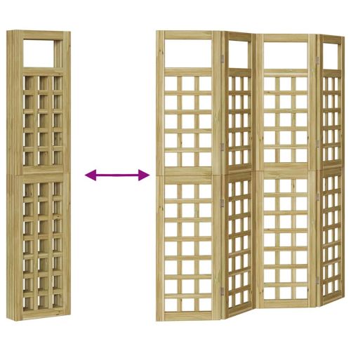 Екран за уединение Меден кафяв 160 x 180 cm Солиден бор