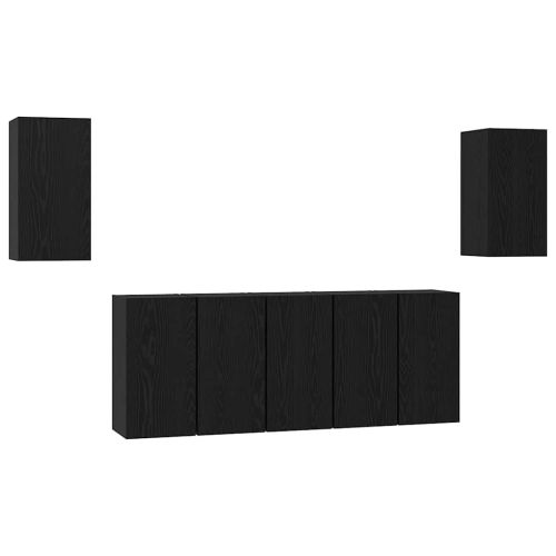 Комплект ТВ шкаф 7 pcs Черния дъб 30,5 x 30 x 60 см