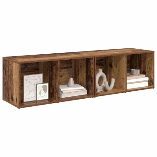 Комплект ТВ шкаф 2 pcs Старо дърво 37 x 35 x 72 см