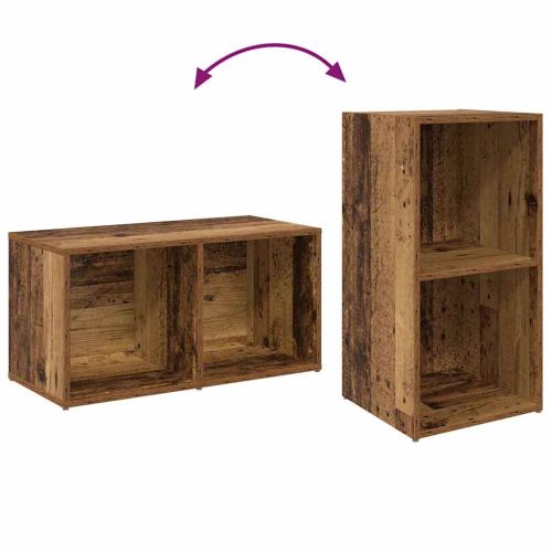 Комплект ТВ шкаф 2 pcs Старо дърво 37 x 35 x 72 см