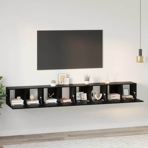 Комплект ТВ шкаф 4 pcs Черния дъб 60 x 30 x 30 cm