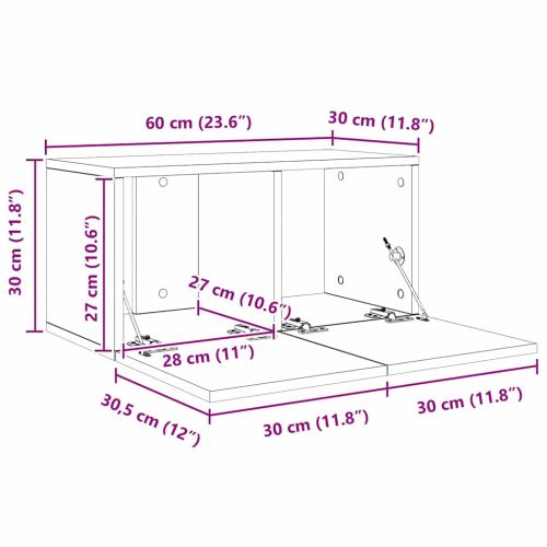 Комплект ТВ шкаф 4 pcs Дъб 60 x 30 x 30 cm Инженерно дърво