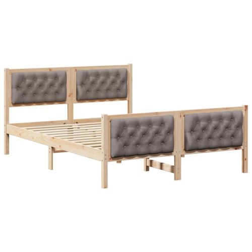 Рамка за легло Таупе 140 x 190 cm Солидно борово дърво
