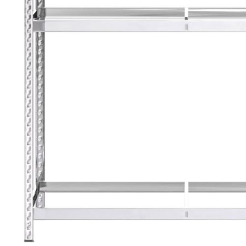 Стелажи за гуми с 3 рафта 4 бр сребристи 110x40x200 см стомана
