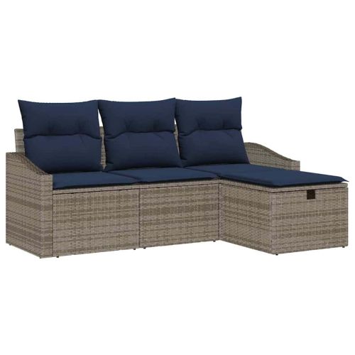 Комплект дивани с възглавница 3 pcs полиратан