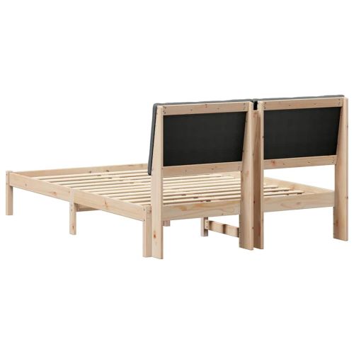 Рамка на леглото с таблото кафяво и тъмносиво 150 x 200 cm
