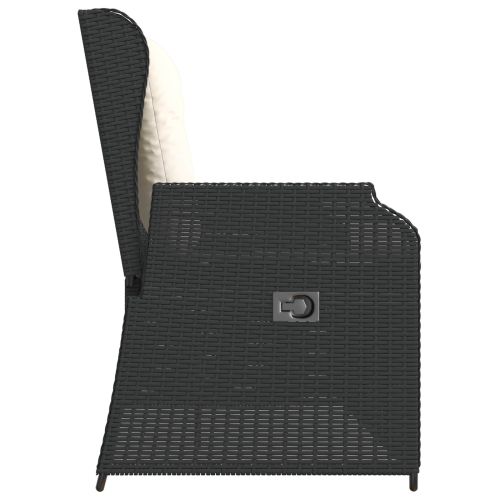 Градинска пейка Черно полиратан