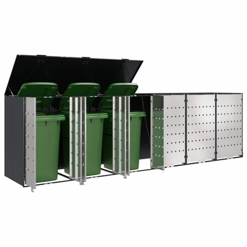 Контейнер за съхранение на 3 коша 340 x 77.5 x 115.5 см Стомана