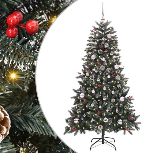 С изкуствено коледно дърво с 150 LED светодиода Зелен 150 cm
