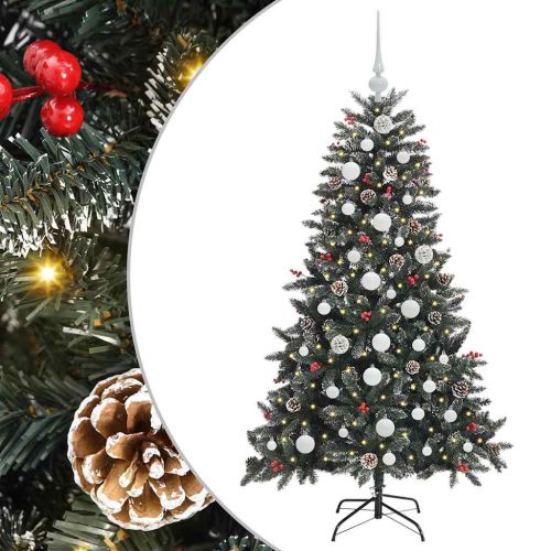 С изкуствено коледно дърво с 150 LED светодиода Зелен 150 cm
