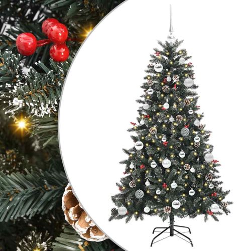 С изкуствено коледно дърво с 150 LED светодиода Зелен 150 cm