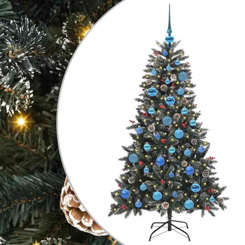 С изкуствено коледно дърво с 150 LED светодиода Зелен 150 cm