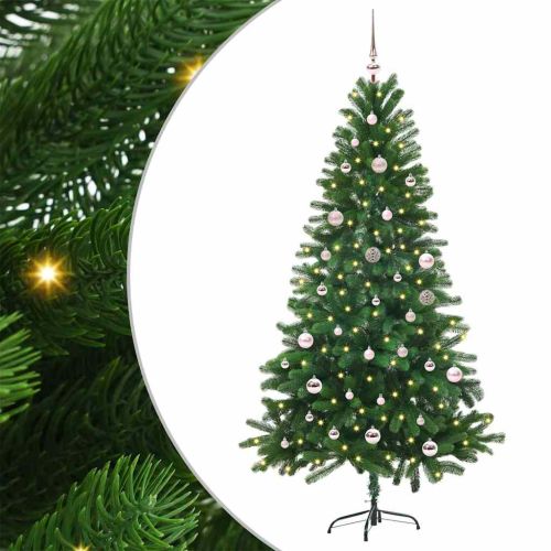 Коледно дърво с 150 LED светодиода с поставка Зелен 150 cm ПЕ