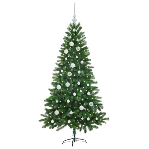 Коледно дърво с 150 LED светодиода с поставка Зелен 150 cm ПЕ