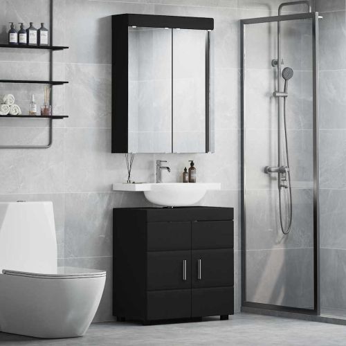 Комплект мебели за баня TULUM 2 pcs Черно 60 x 34 x 63 см